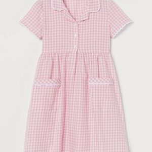 H&M pink Gingham girls dress